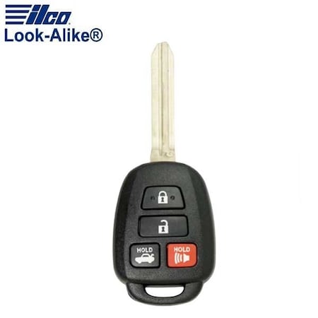 Ilco LAL RHK-TOY-4BH TOYOTA 4 BUTTON REMOTE HEAD KEY (H TRANSP.) ILCO-AX00010770